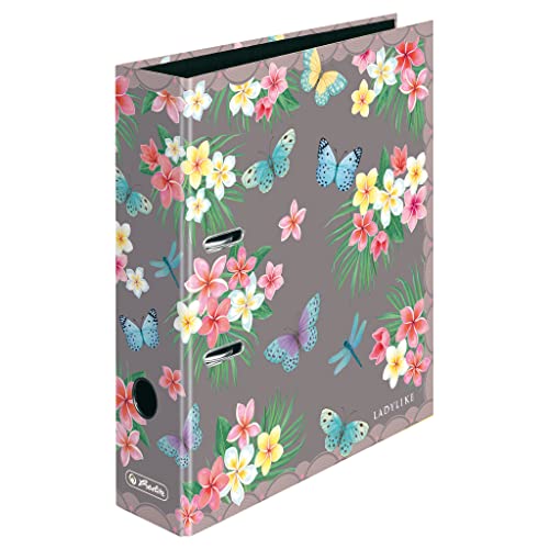 herlitz Ordner A4, 8cm, Motiv: Ladylike Butterflies, 1 Stück von Herlitz