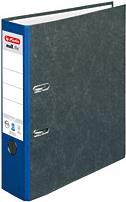 herlitz Ordner maX.file nature, Rückenbreite: 80 mm, blauer Rücken, mit schwarzem Wolkenmarmorpapier-Überzug, innen (5171400) von Herlitz