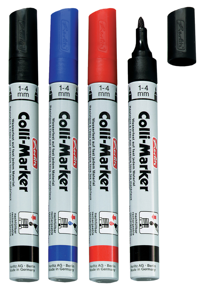 herlitz Permanent-Marker , Collimarker, , Rundspitze, sortiert von Herlitz