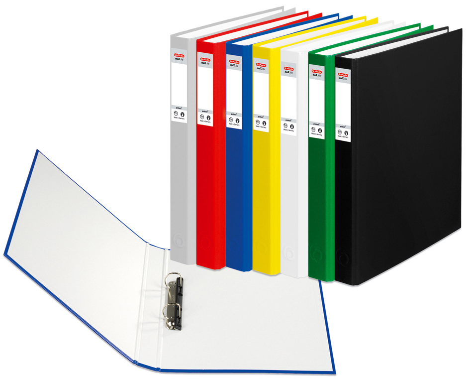 herlitz Ringbuch maX.file protect, A5, 2-Ring-Mechanik, blau von Herlitz