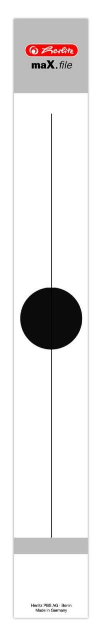 herlitz maX.file Ordneretiketten für 5 cm Rückenbreite 36,0 x 290,0 mm von Herlitz