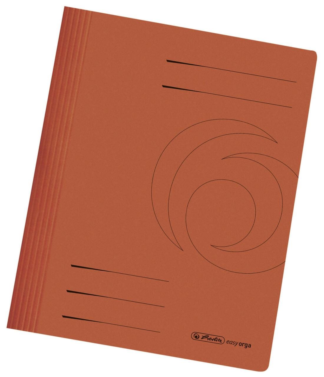 herlitz Schnellhefter DIN A4 Stabiler Manila-Karton orange von Herlitz