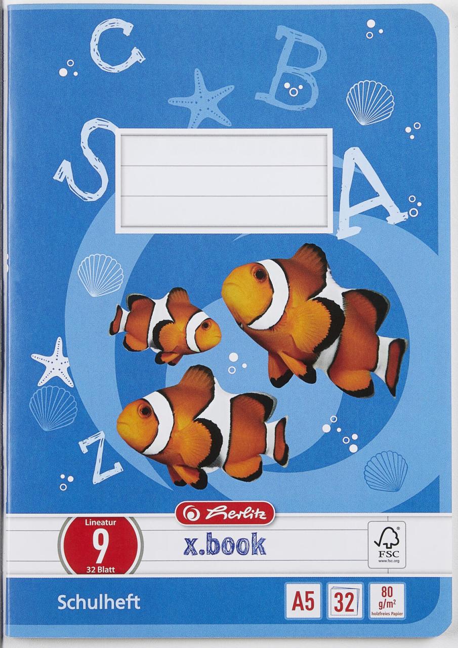 herlitz Schulhefte herlitz Heft A5 lin.RD Lin 09 liniert DIN A5 32 von Herlitz