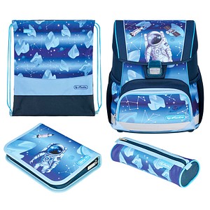 herlitz Schulranzen-Set Loop Plus Cosmic Explorer Kunstfaser grün herlitz Schulranzen-Set Loop Plus Cosmic Explorer Kunstfaser grün von Herlitz