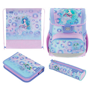 herlitz Schulranzen-Set Loop Plus Mystic Mermaid Kunstfaser lila von Herlitz