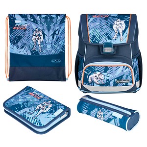herlitz Schulranzen-Set Loop Plus TechMech Kunstfaser grün herlitz Schulranzen-Set Loop Plus TechMech Kunstfaser grün von Herlitz
