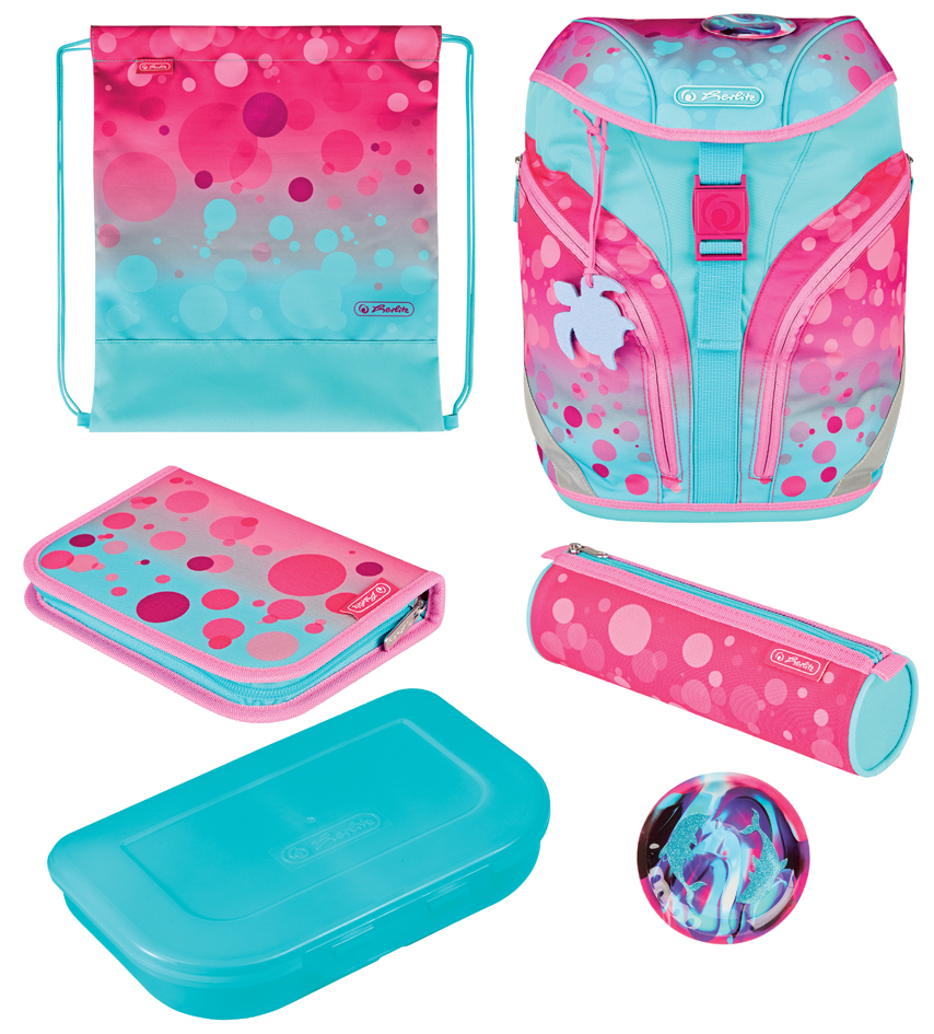 herlitz Schulranzen SoftLight Plus , Pink Bubbles, herlitz Schulranzen SoftLight Plus , Pink Bubbles, von Herlitz