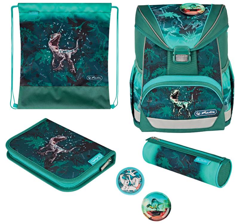 herlitz Schulranzen UltraLight Plus , Green Rex, von Herlitz