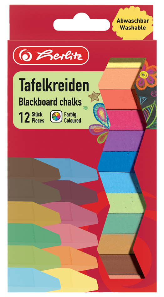 herlitz Wandtafelkreide, farbig sortiert, 12er Karton-Etui herlitz Wandtafelkreide, farbig sortiert, 12er Karton-Etui von Herlitz