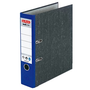 herlitz maX.file nature Ordner blau marmoriert Karton 8,0 cm DIN A4 von Herlitz