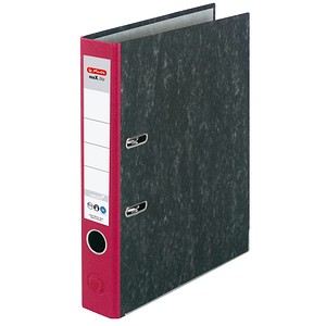 herlitz maX.file nature Ordner rot marmoriert Karton 5,0 cm DIN A4 von Herlitz