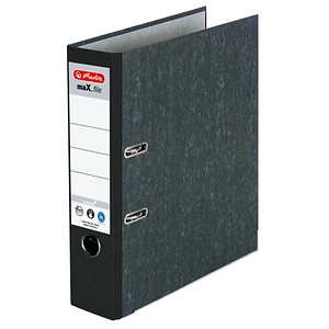 herlitz maX.file nature Ordner schwarz marmoriert Karton 8,0 cm DIN A4 von Herlitz