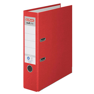 herlitz maX.file nature plus Ordner rot Karton 8,0 cm DIN A4 von Herlitz