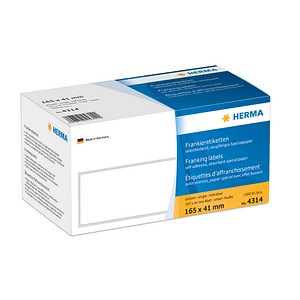 1.000 HERMA Frankieretiketten 4314 weiß 164,0 x 41,0 mm von Herma