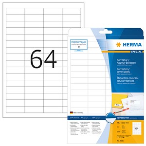 1.600 HERMA Etiketten 4226 weiß 48,3 x 16,9 mm von Herma