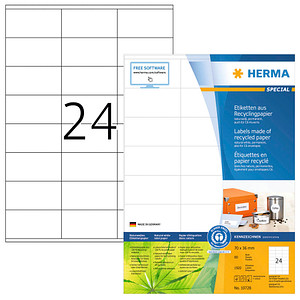 1.920 HERMA Etiketten weiß 70,0 x 36,0 mm von Herma