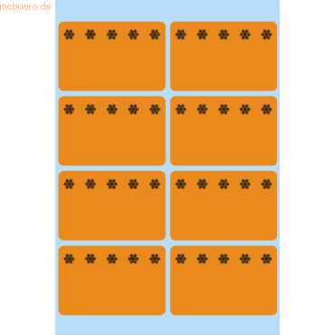 10 x HERMA Tiefkühletiketten 26x40mm orange Eiskristalle VE=48 Stück von Herma