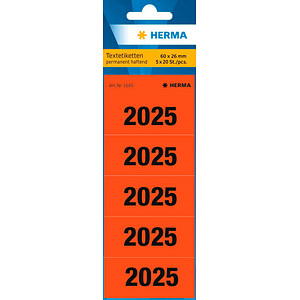 100 HERMA Inhaltsschilder 2025 rot von Herma