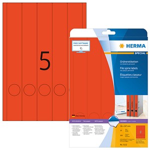 100 HERMA Ordneretiketten 5132 rot von Herma