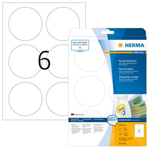 150 HERMA Etiketten 5068 weiß 85,0 x 85,0 mm von Herma