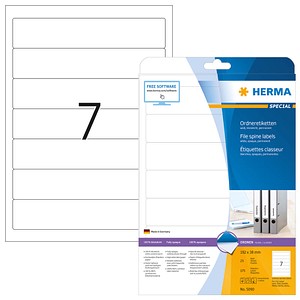 175 HERMA Ordneretiketten 5090 weiß 175 HERMA Ordneretiketten 5090 weiß von Herma