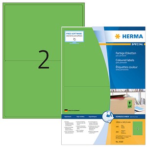 200 HERMA Etiketten 4569 grün 199,6 x 143,5 mm von Herma