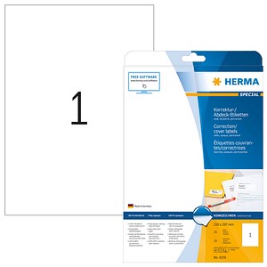 25 HERMA Etiketten 4230 weiß 210,0 x 297,0 mm von Herma