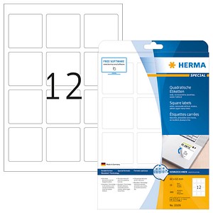 300 HERMA Etiketten 10109 weiß 60,0 x 60,0 mm von Herma