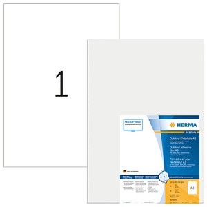 40 HERMA Folien-Kraftklebe-Etiketten 9544 weiß 297,0 x 420,0 mm von Herma