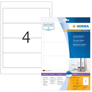 40 HERMA Ordneretiketten 8621 weiß 40 HERMA Ordneretiketten 8621 weiß von Herma