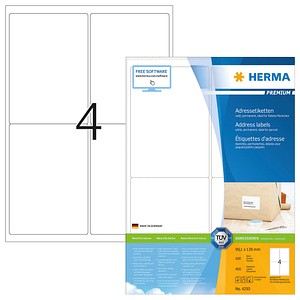 400 HERMA Etiketten 4250 weiß 99,1 x 139,0 mm 400 HERMA Etiketten 4250 weiß 99,1 x 139,0 mm von Herma