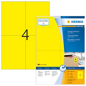 400 HERMA Etiketten 4396 gelb 105,0 x 148,0 mm von Herma