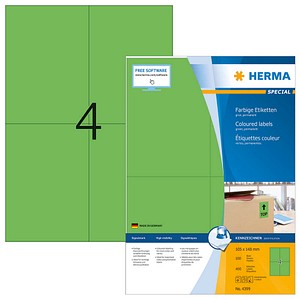 400 HERMA Etiketten 4399 grün 105,0 x 148,0 mm von Herma