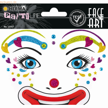 5 x Herma Sticker Face Art Clown Lotta von Herma