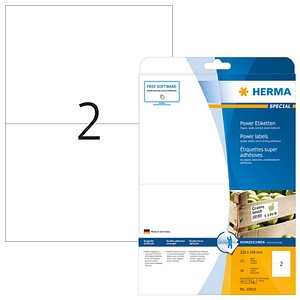 50 HERMA Power-Etiketten 10910 weiß 210,0 x 148,0 mm von Herma