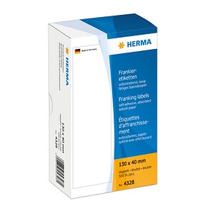 500 HERMA Frankieretiketten 4328 weiß 130,0 x 40,0 mm von Herma