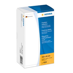 500 HERMA Frankieretiketten 4329 weiß 163,0 x 45,0 mm von Herma