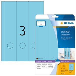 60 HERMA Ordneretiketten 5138 blau von Herma