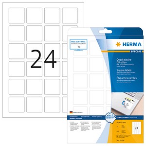 600 HERMA Etiketten 10108 weiß 40,0 x 40,0 mm von Herma
