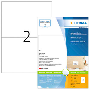 800 HERMA Adressetiketten 8691 weiß 148,0 x 105,0 mm von Herma