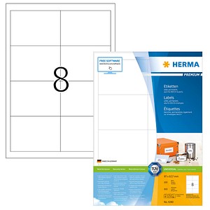 800 HERMA Etiketten 4280 weiß 97,0 x 67,7 mm 800 HERMA Etiketten 4280 weiß 97,0 x 67,7 mm von Herma