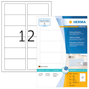 960 HERMA Adressetiketten weiß 88,9 x 46,6 mm 960 HERMA Adressetiketten weiß 88,9 x 46,6 mm von Herma
