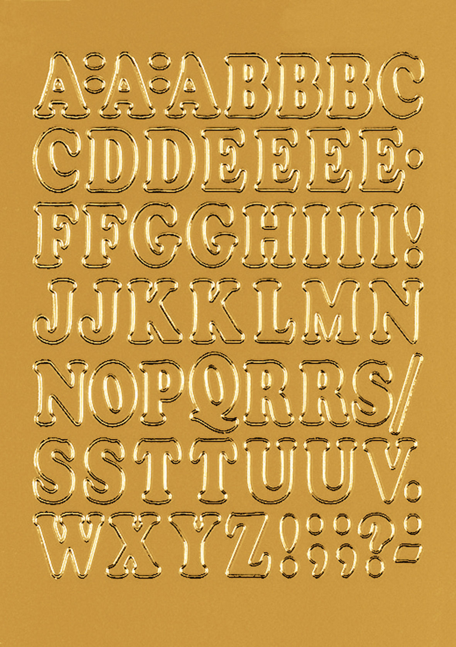 HERMA Buchstaben-Sticker A-Z, Folie gold, 12 mm hoch von Herma