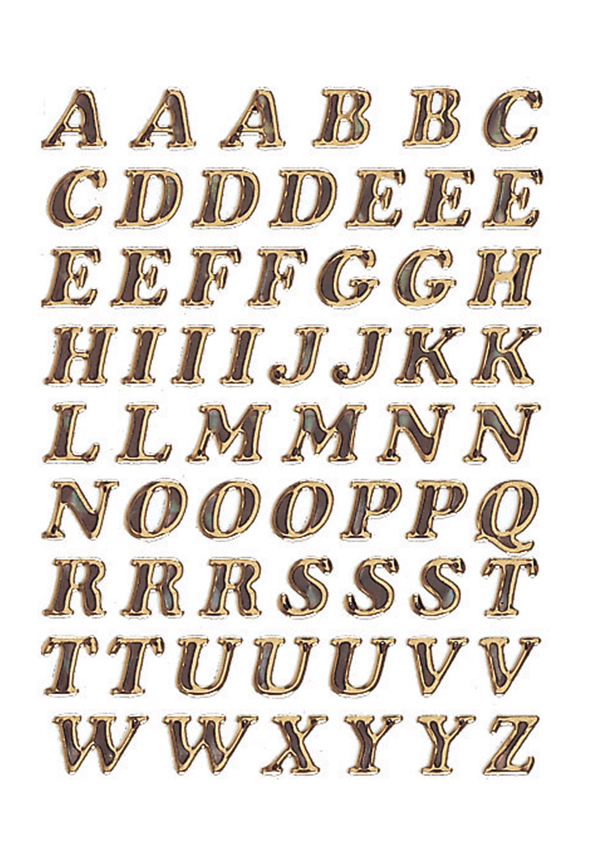HERMA Buchstaben-Sticker A-Z, Prismaticfolie, gold, 8 mm von Herma
