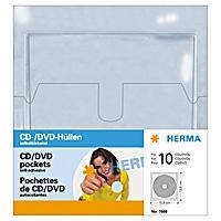 HERMA - CD/DVD-Hülle - Kapazität: 1 CD/DVD - durchsichtig (Packung mit 10) von Herma