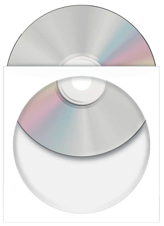 HERMA CD-/DVD-Papiertaschen, mit Fenster, weiß, von Herma