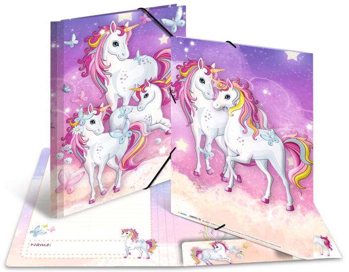 HERMA Eckspannermappe , Einhorn, , Karton, DIN A4 HERMA Eckspannermappe , Einhorn, , Karton, DIN A4 von Herma
