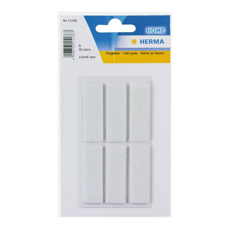 HERMA Filzgleiter weiß 15x45 mm HERMA Filzgleiter weiß 15x45 mm von Herma
