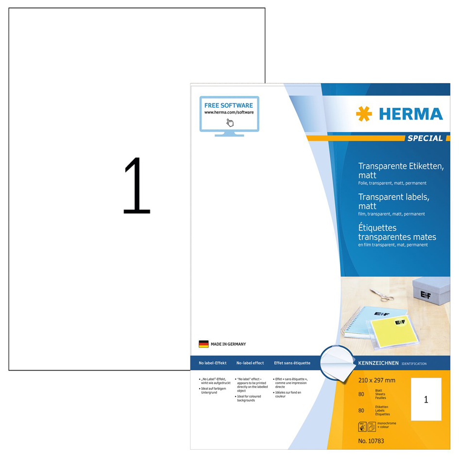 HERMA Folien-Etiketten SPECIAL, 97 x 42,3 mm, transparent HERMA Folien-Etiketten SPECIAL, 97 x 42,3 mm, transparent von Herma