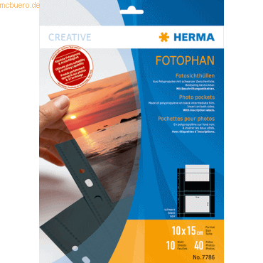 HERMA Fotophan-Sichthüllen 10x15cm quer schwarz VE=10 Hüllen HERMA Fotophan-Sichthüllen 10x15cm quer schwarz VE=10 Hüllen von Herma